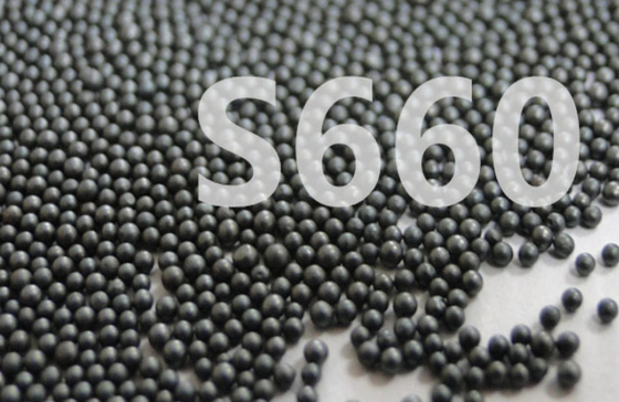 表面処理の鋳造物鋼鉄は丸いボールS660を金属をかぶせる黒い色に撃った